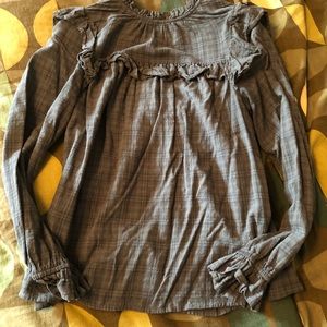 Cute cotton Universal Thread (Target) peasant blouse small green S EUC